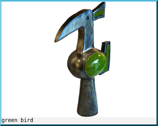 green bird